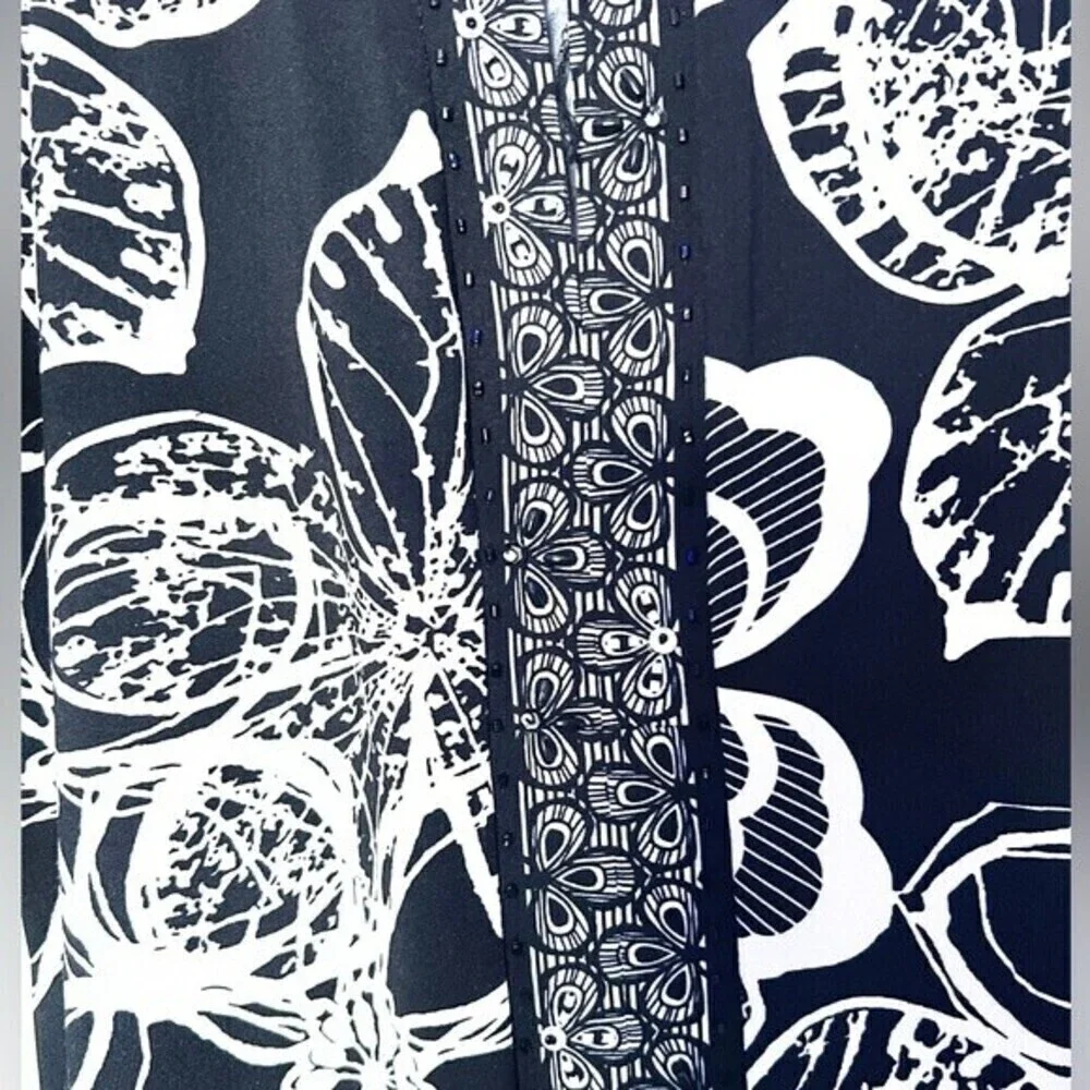 Women's Eci New York black white dress floral  size 2 - Picture 3 of 8